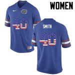 Women's Florida Gators #40 Nick Smith NCAA Nike Blue USA Flag Fashion Authentic Stitched College Football Jersey ROW0262ZG